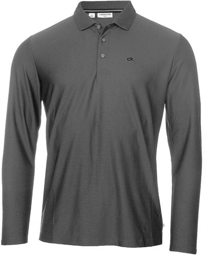 Calvin Klein Licht Zentrale Golf-Polo-Hemd - Charcoal - Grau