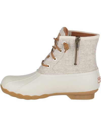 Sperry Top-Sider S Saltwater Emboss Wool Boots - Natural