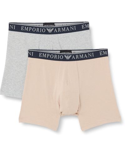 Emporio Armani Endurance 2 Pack Mid Waist Boxer in Red for Men | Lyst