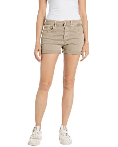 Replay Jeans Shorts Anyta Baggy-Fit - Natur