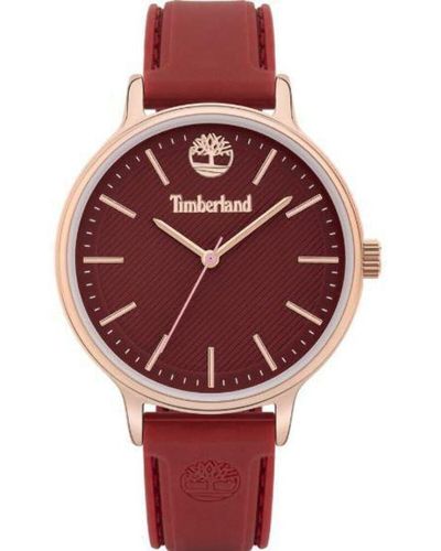 Timberland Analogique Quartz Montre avec Bracelet en Silicone TBL15956MYR.16P - Rouge