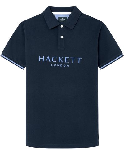 Hackett Hackett Heritage Classic Short Sleeve Polo L - Blue