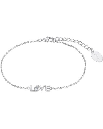 S.oliver 2034344 Armband Love Silber Weiß 20 cm