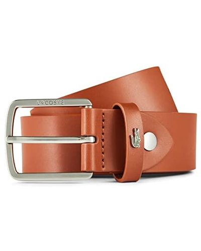 Lacoste Rc4067 Leather Goods Belt - Bruin