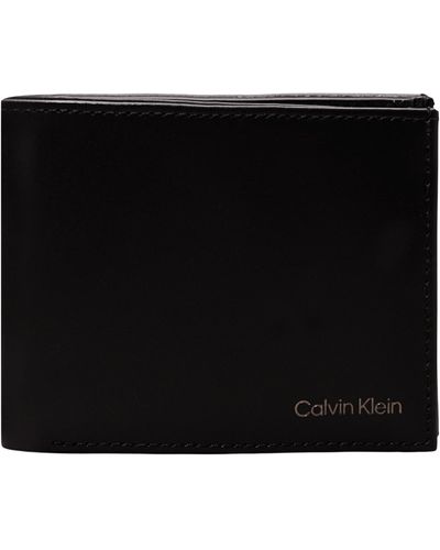 Calvin Klein Ck Smooth Bifold 5cc W/coin - Black