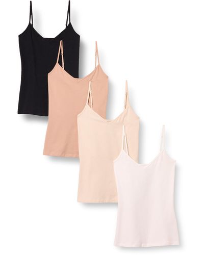 Amazon Essentials Slim-fit Knit V-neck Layering Cami - White