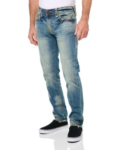 True Religion Rocck Super T No Flap 32" Inseam Jeans - Blue