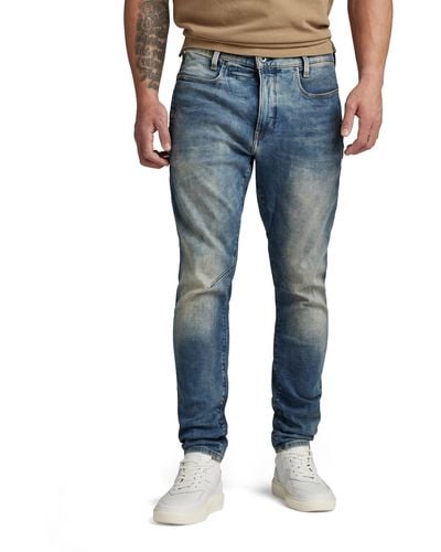 G-Star RAW D-staq 3-d Slim Jeans In Medium Aged - Blue