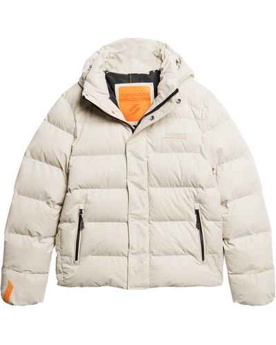 Superdry Hooded Microfibre Sport Puffer Jacket - White