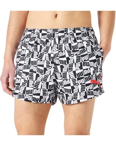 PUMA Block Logo Short Shorts Pantaloncini da Surf - Nero