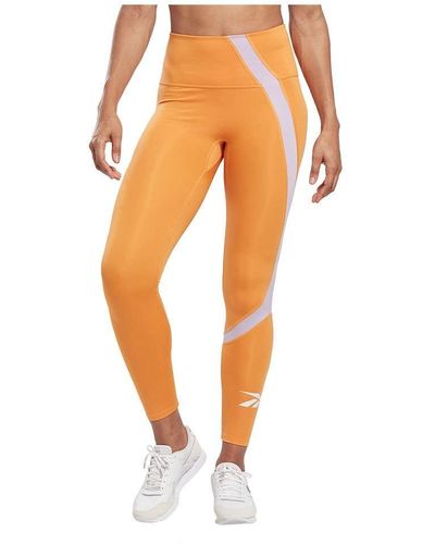 Reebok Vrouwen Workout Ready Vector Leggings - Oranje