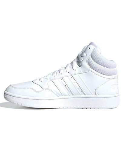 adidas Hoops 3.0 Mid Lifestyle Basketball Classic Vintage Shoes Sneaker - Weiß