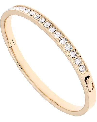 Ted Baker Clemara Hinge Crystal Bangle Bracelet For Women - Medium (gold/crystal) - Metallic
