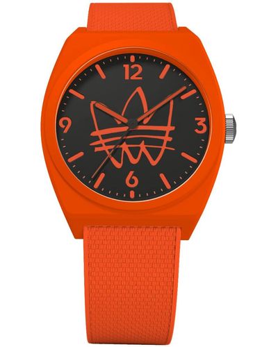 adidas Orange Resin Strap Watch