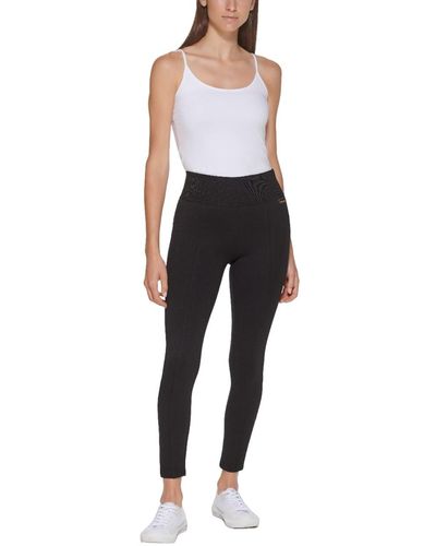 Calvin Klein Everyday Ponte Fitted Pants - Schwarz