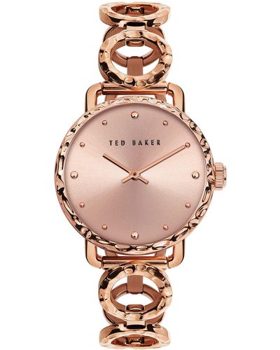 Ted Baker Victoriaa Stainless Steel Bracelet Watch 34mm - Pink
