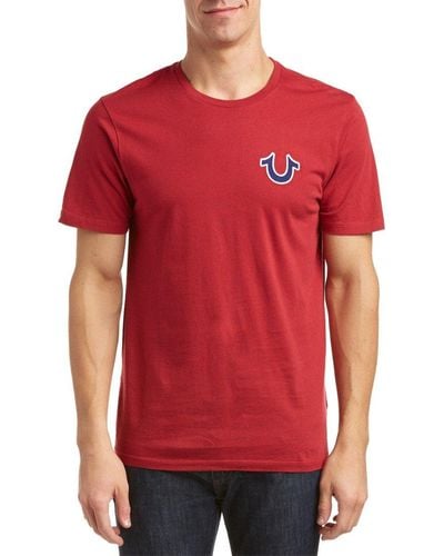 True Religion Buddha Logo Short Sleeve Tee T Shirt - Red