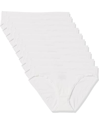 Amazon Essentials Braguita de bikini de algodón - Blanco