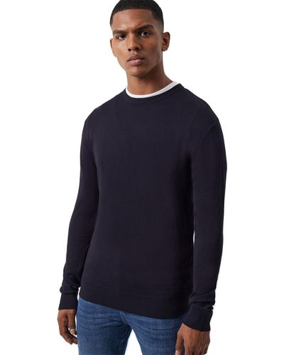 French Connection Crew Neck Knit Jumper - Blue