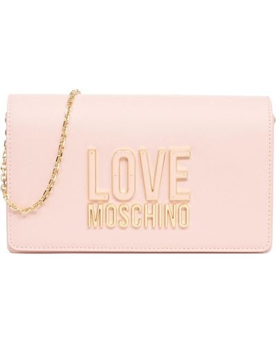 Love Moschino Borsa a tracolla jelly logo - Rosa
