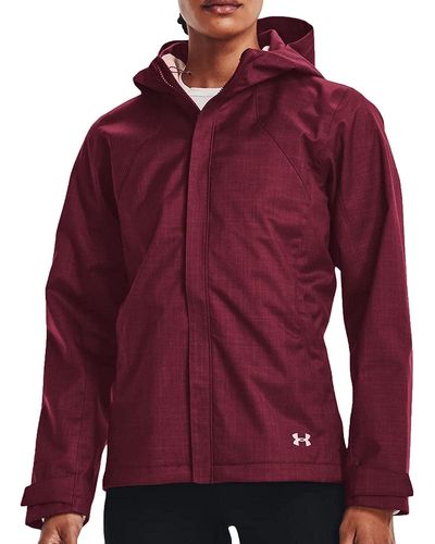 Under armour on sale jackets women red
