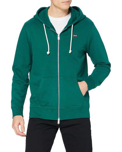 Levi's New Original Zip Up Sweatshirt Forest Biome - Green