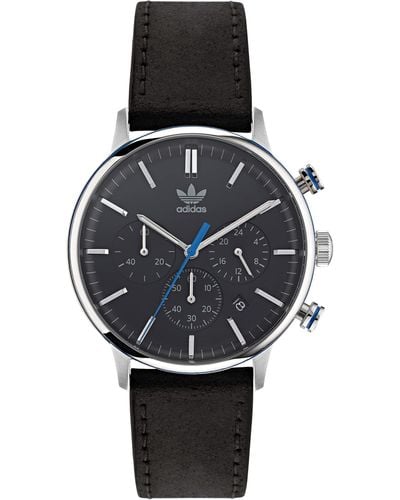 adidas Black Vegan Leather Strap Watch - Noir