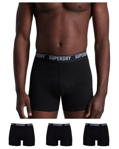 Superdry Boxer Multi Triple Pack Ondergoed - Zwart