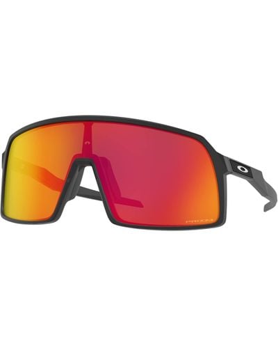 Oakley Oo9406a Sutro Low Bridge Fit Rectangular Sunglasses - Red