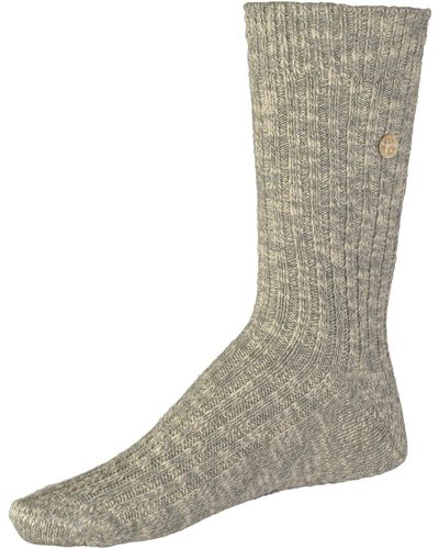 Birkenstock Cotton Slub Boot Socks - Grey