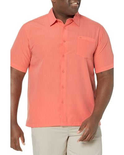 Quiksilver Centinela 4 Button Up Comfort Fit Pocket Shirt - Pink