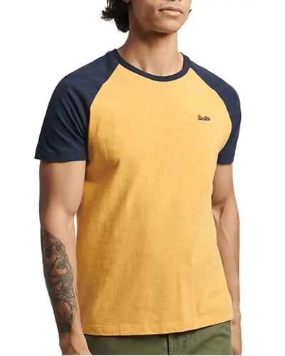 Superdry Vintage Baseball Tee T-shirt - Yellow