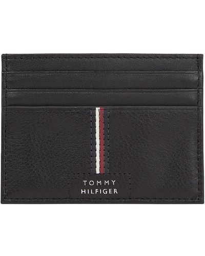 Tommy Hilfiger Hombre Cartera TH Premium Leather CC Holder Pequeña - Negro