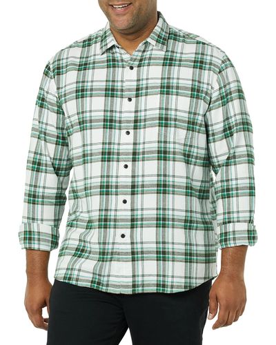 Amazon Essentials Regular-fit Long-sleeve Flannel Shirt - Green