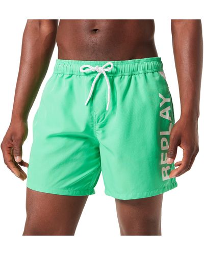 Replay LM1098.000.82972R Costume a Pantaloncino - Verde