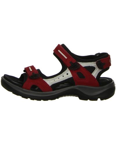 Ecco S Offroad Athletic Sandals - Red