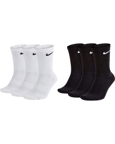 Nike 6 Paar Socken Weiß Grau Schwarz Tennissocken Sportsocken Sparset SX7664 Größe 34 36 38 40 42 44 46 48 50
