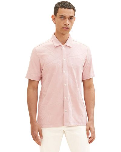 Tom Tailor 1036931 Sommer-Hemd mit Muster - Pink