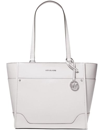 Michael Kors Handbag For Women Harrison Shoulder Bag Large Tote Bag In Leather - White