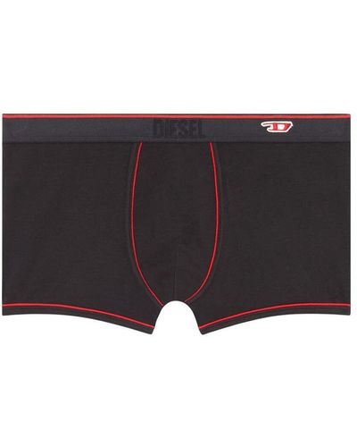 DIESEL Boxer Briefs With D Logo Patch - Black