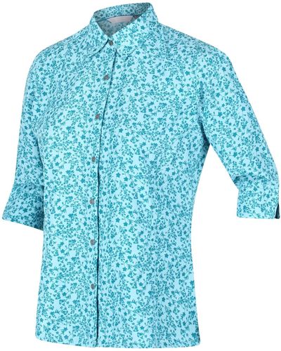 Regatta S Nimis Iii Shirt Cool Aqua Floral Xl - Blue