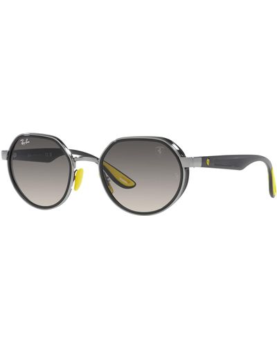 Ray-Ban Rb3703m Scuderia Ferrari Collection Round Sunglasses - Black