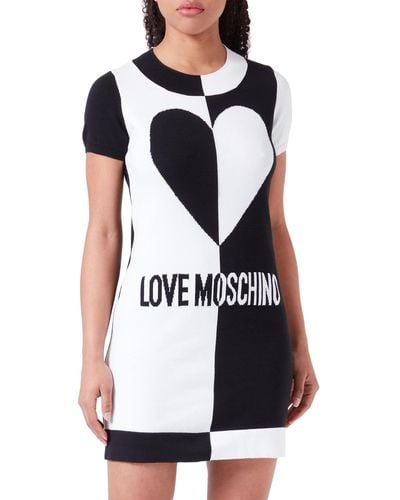 Love Moschino Short-Sleeved Tube Dress - Weiß