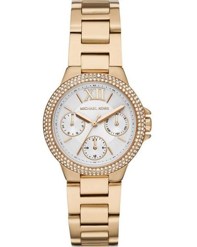 Michael Kors Camille Analogue Quartz Watch With Gold Stainless Steel Strap For Mk6844 - Metallic