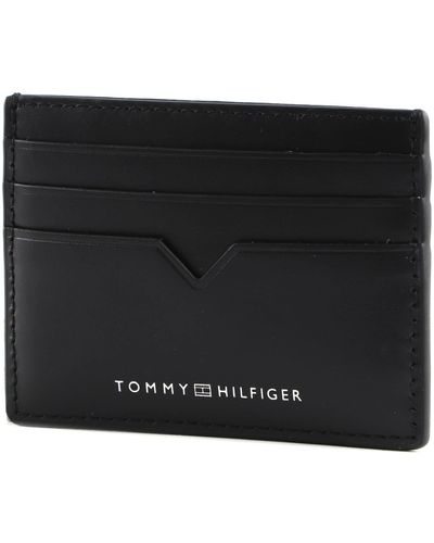 Tommy Hilfiger Porte-Monnaie TH Modern Leather CC Holder Petit Modèle - Noir