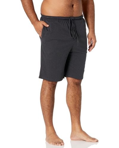 Amazon Essentials Pantaloncini da Pigiama in Maglia da 22 cm - Nero