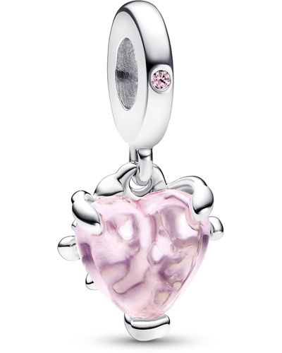 PANDORA Moments Family Tree Sterling Silver Dangle With Fancy Fairy Tale Pink Cubic Zirconia And Rose Shadow Pink Crystal