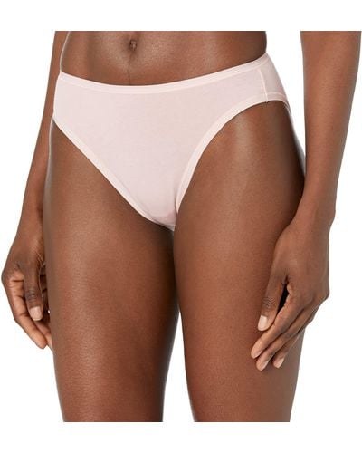 Amazon Essentials Cotton High Leg Brief Underwear - Brown