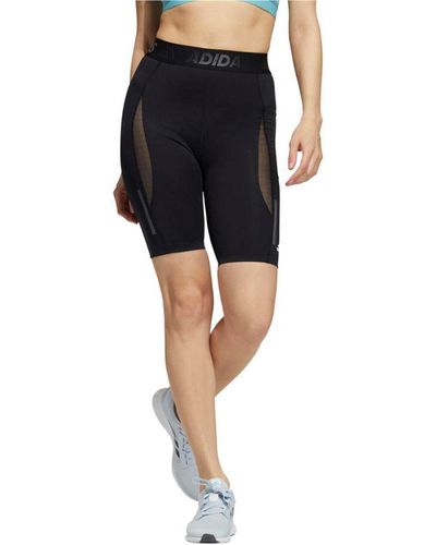 adidas S Techfit Heat Ready Athletic Workout Shorts - Black