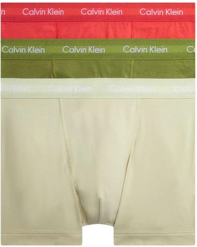 Calvin Klein Boxer Uomo Confezione da 3 Cotone Elasticizzato - Verde